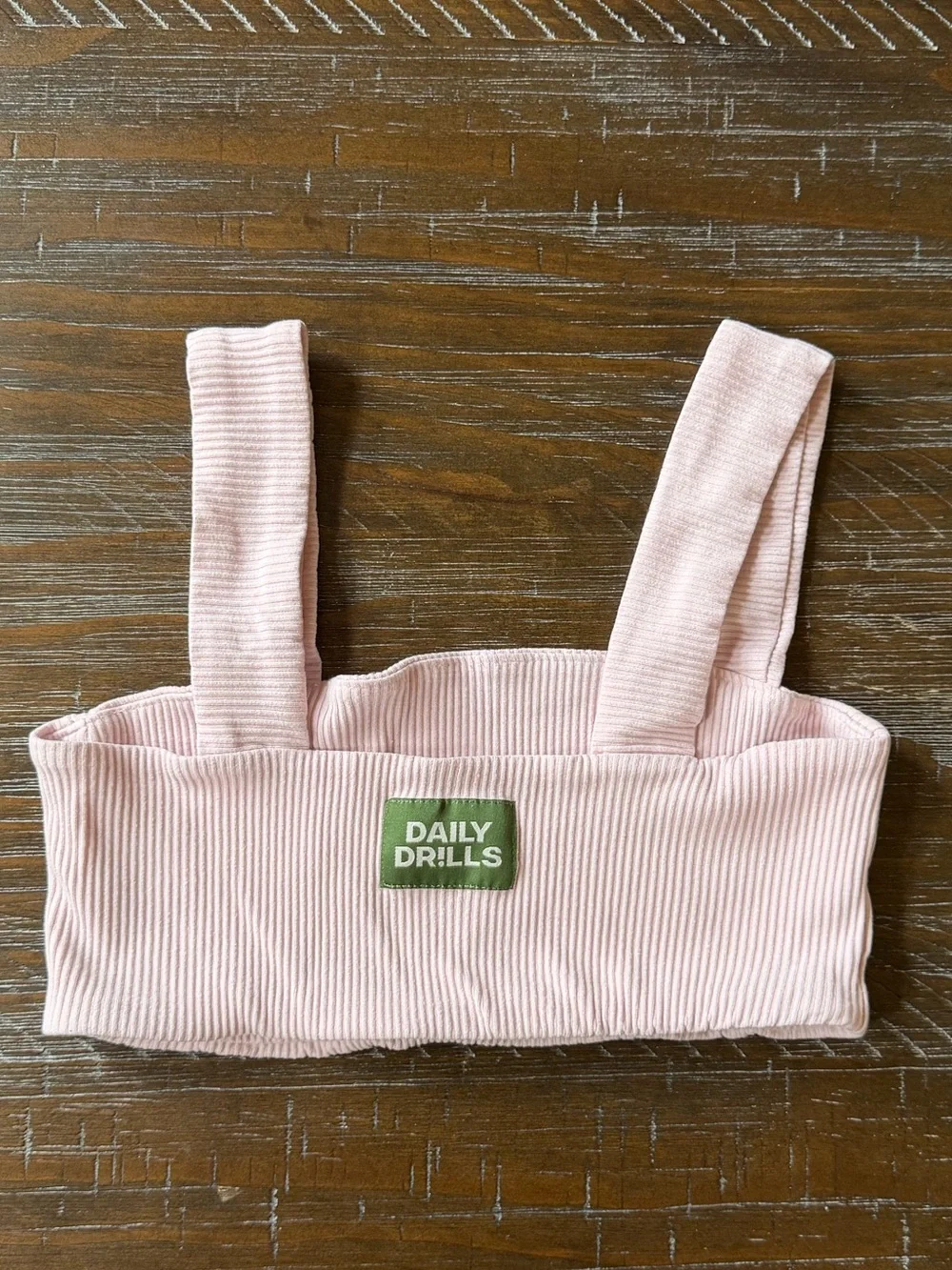 Daily Drills Ribbed Lawson Bra in‎ Pink